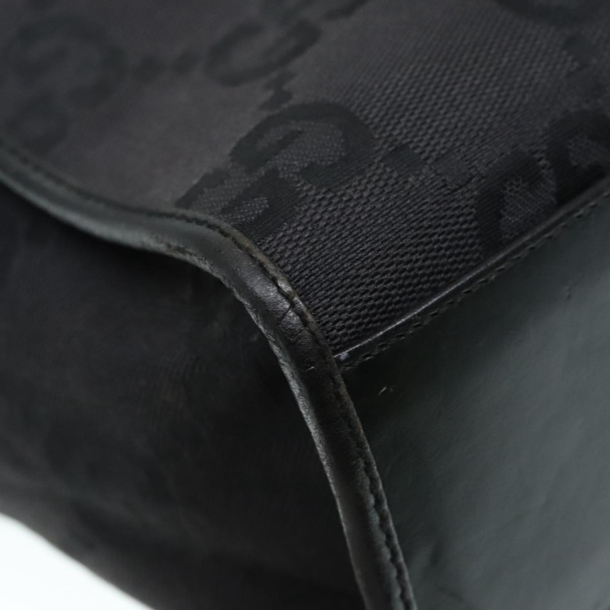 Gucci Jackie Black Canvas Hand Bag