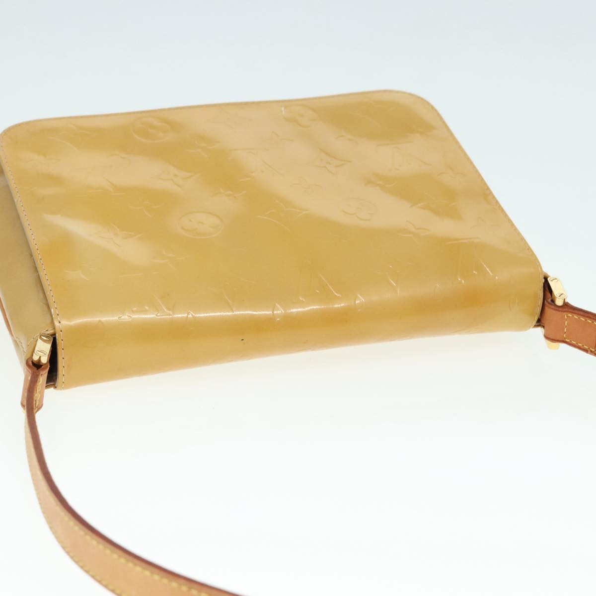 Louis Vuitton Thompson Street Beige Patent Leather Shoulder Bag