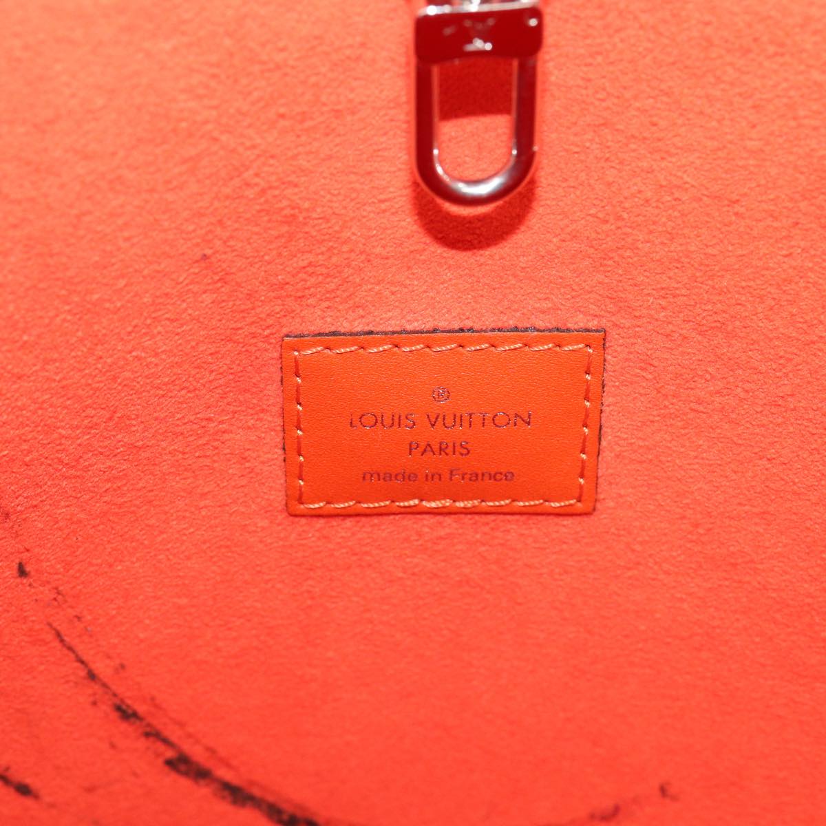 Louis Vuitton Neverfull Orange Leather Tote Bag