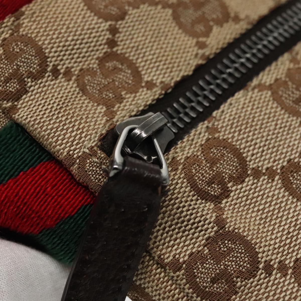 Gucci Ophidia Beige Canvas Clutch Bag