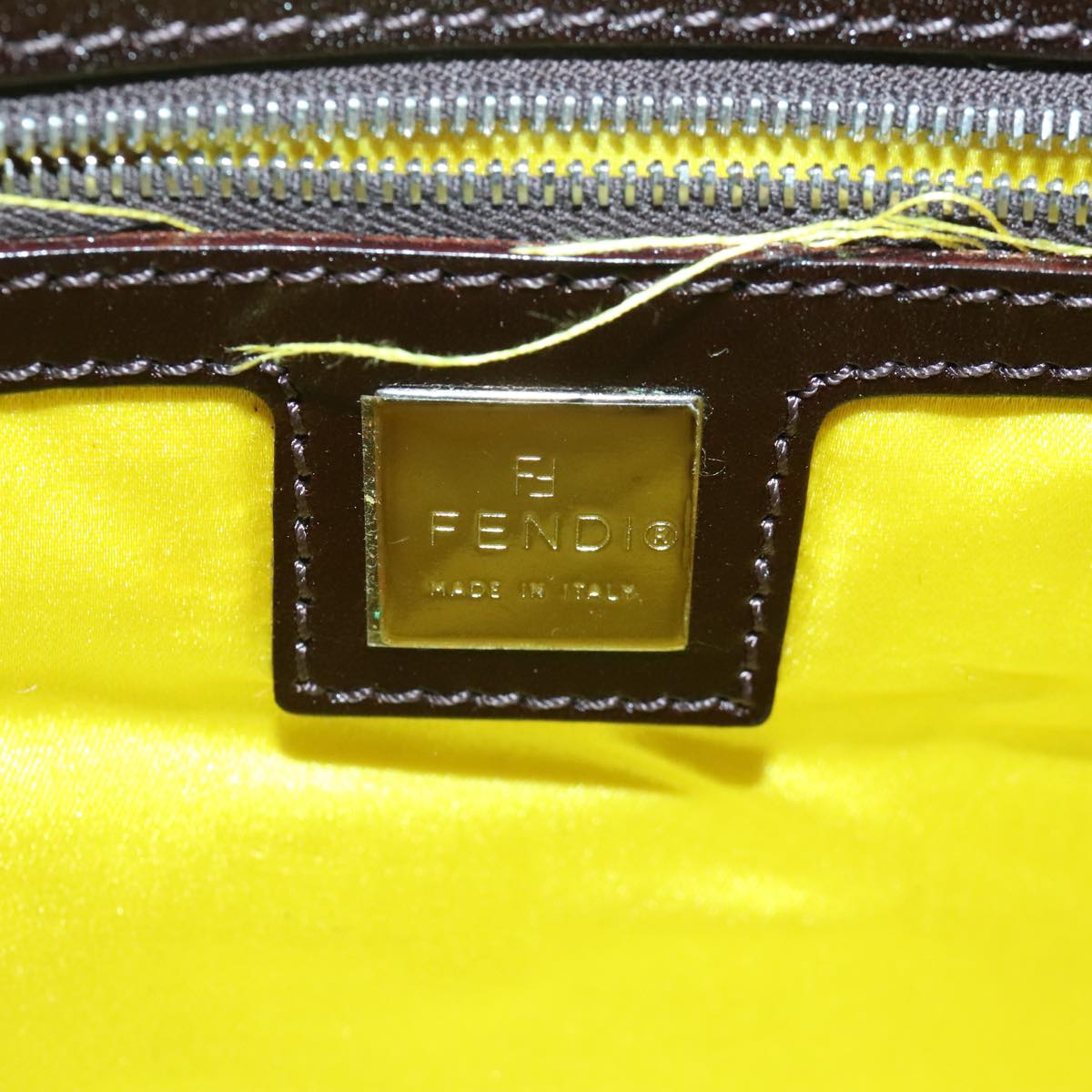 Fendi Yellow Cotton Tote Bag