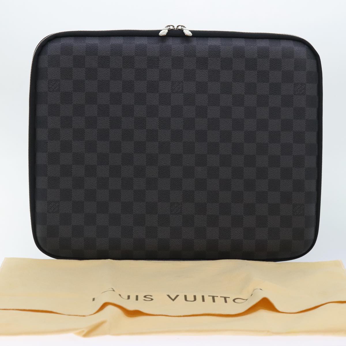 Louis Vuitton Etui iPad Grey Canvas Clutch Bag