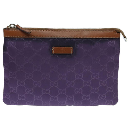 Gucci GG canvas Purple Canvas Clutch Bag