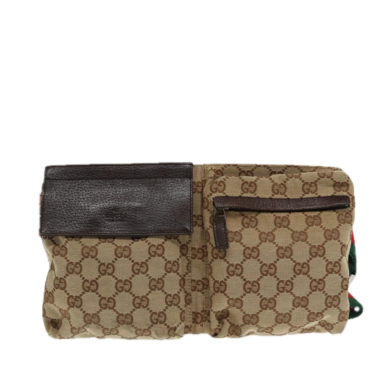 Gucci Ophidia Beige Canvas Clutch Bag