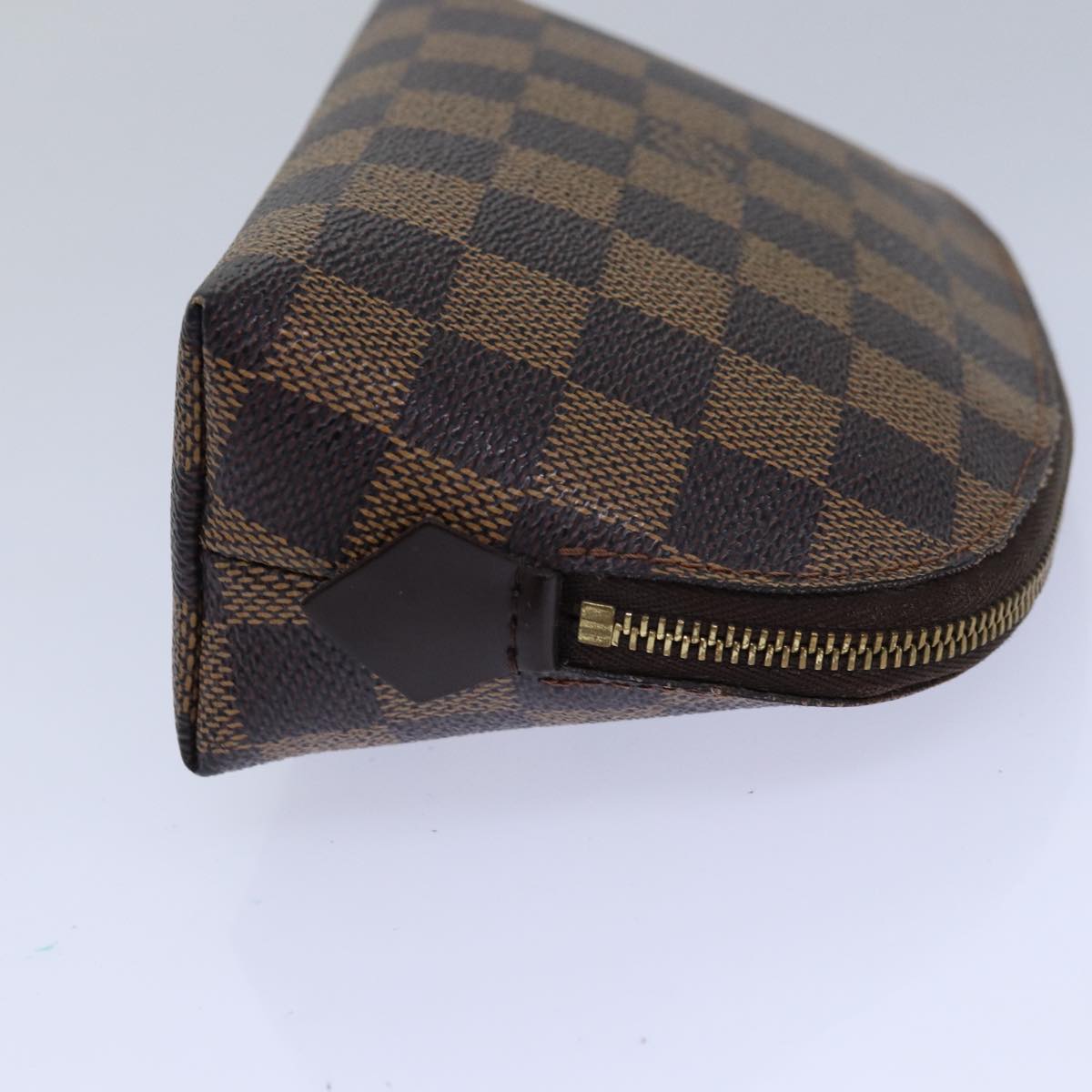 Louis Vuitton Cosmetic Pouch Brown Canvas Wallet Accessories