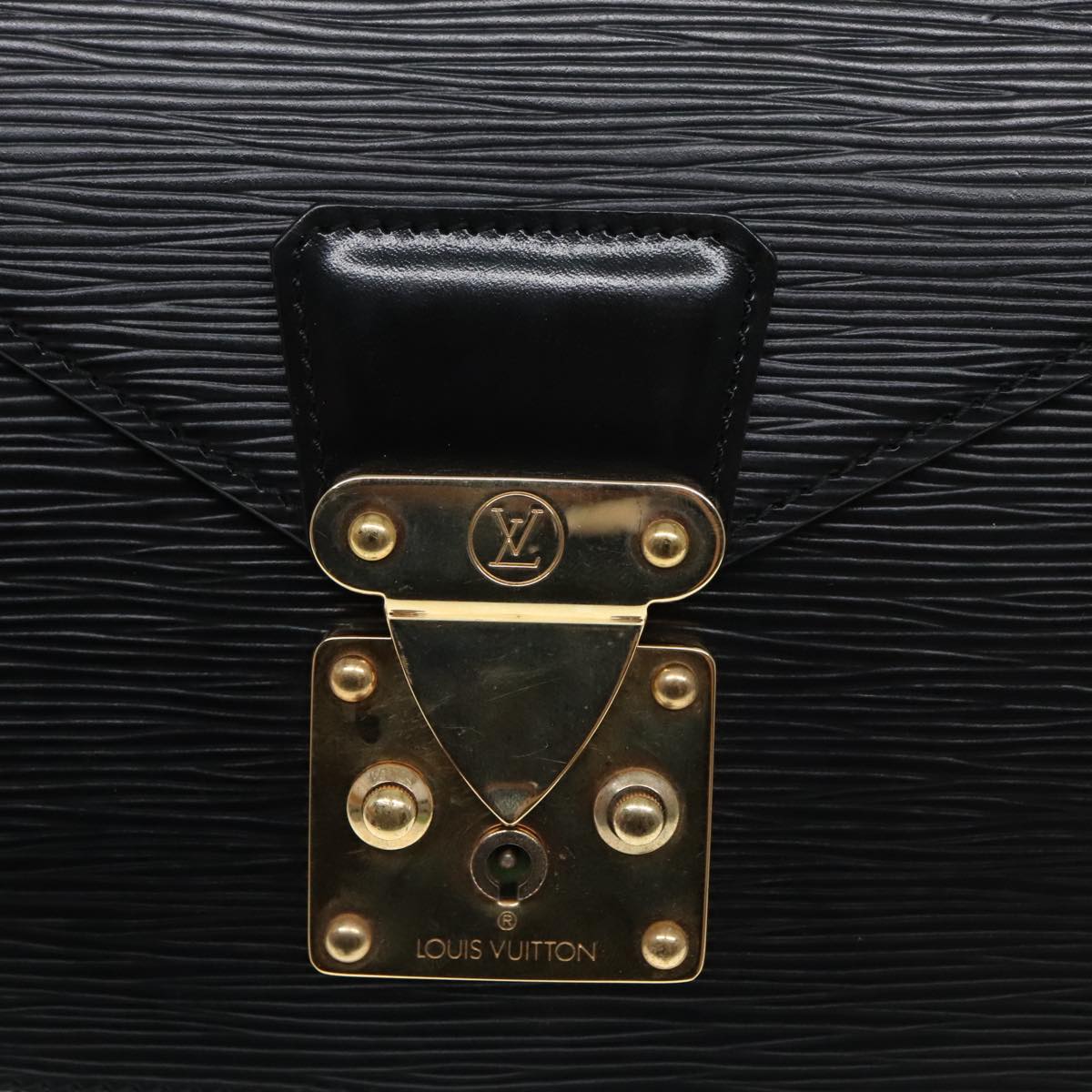 Louis Vuitton Serie Dragonne Black Patent Leather Hand Bag