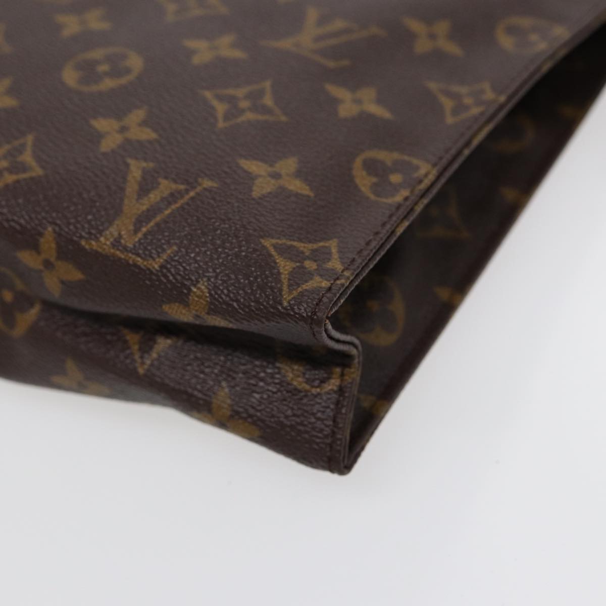 Louis Vuitton Poche Toilette Brown Canvas Clutch Bag