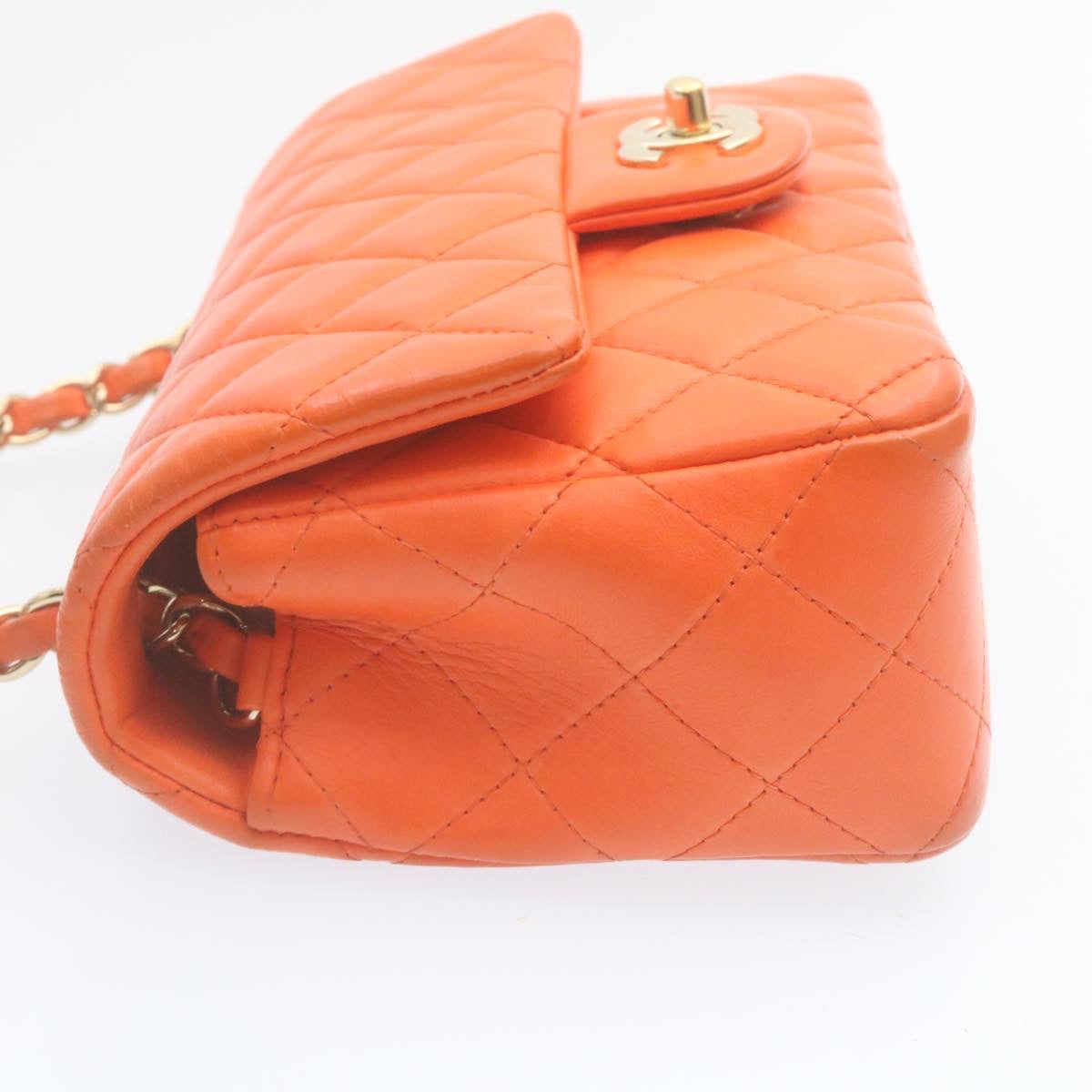 Chanel Timeless Orange Leather Shoulder Bag