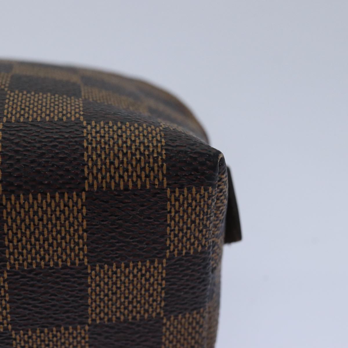 Louis Vuitton Cosmetic Pouch Brown Canvas Wallet Accessories