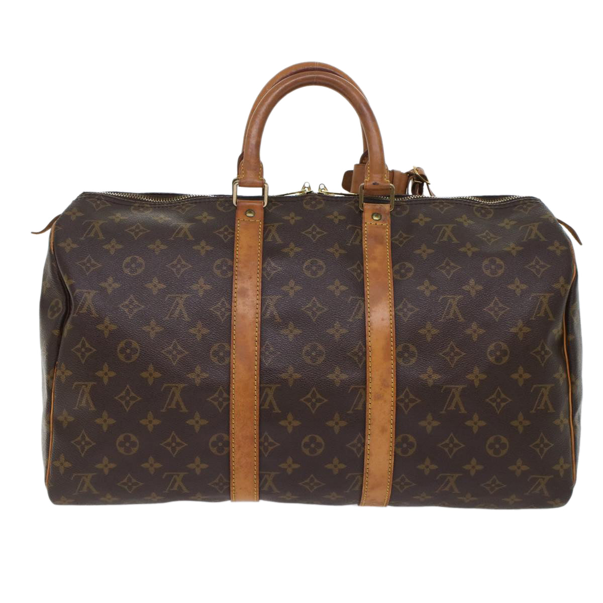 Louis Vuitton Keepall 45 Brown Canvas Travel Bag