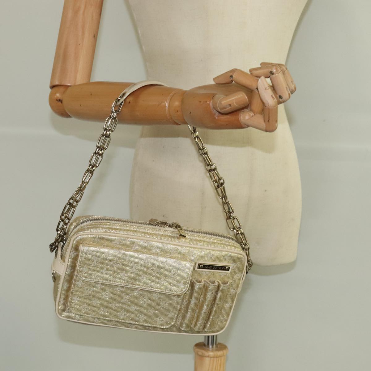 Louis Vuitton Shine Gold Canvas Shoulder Bag