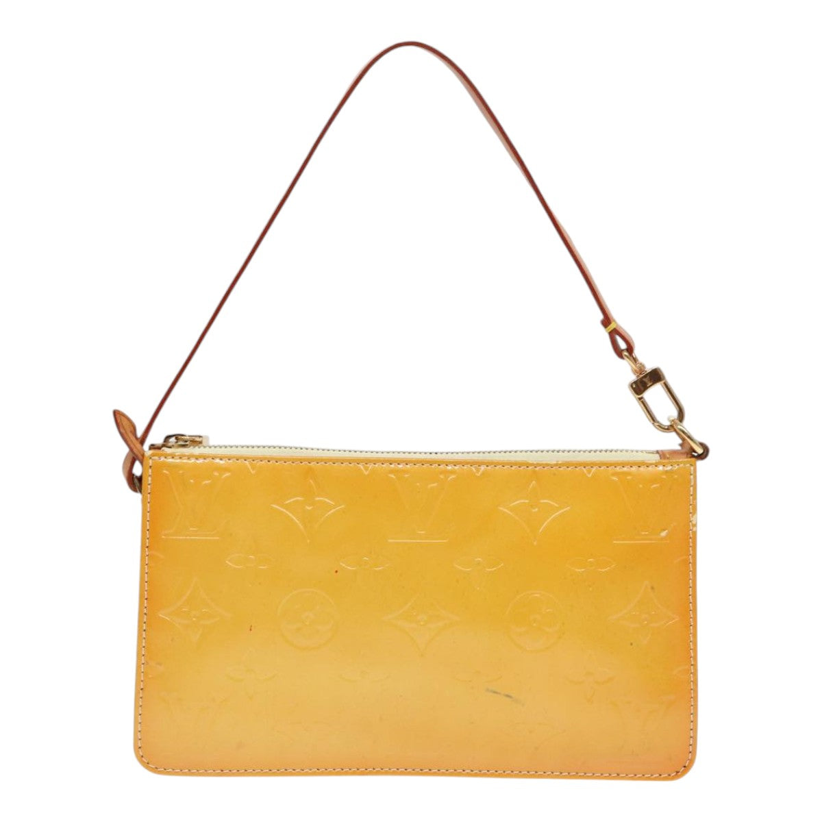 Louis Vuitton Lexington Yellow Patent Leather Clutch Bag