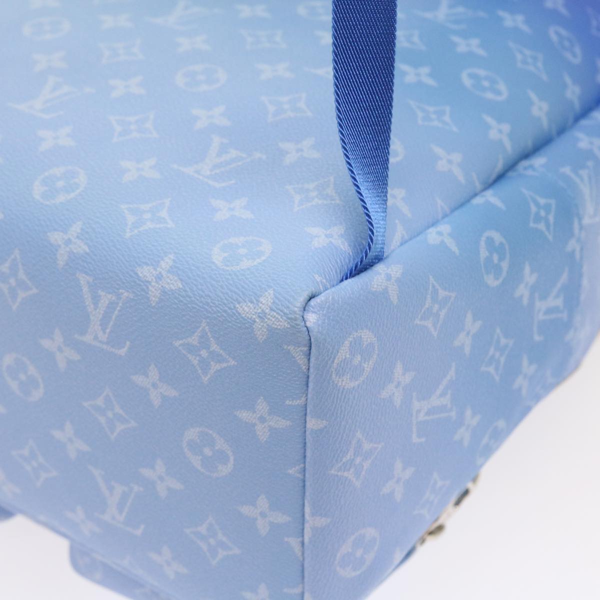 Louis Vuitton Blue Canvas Backpack Bag