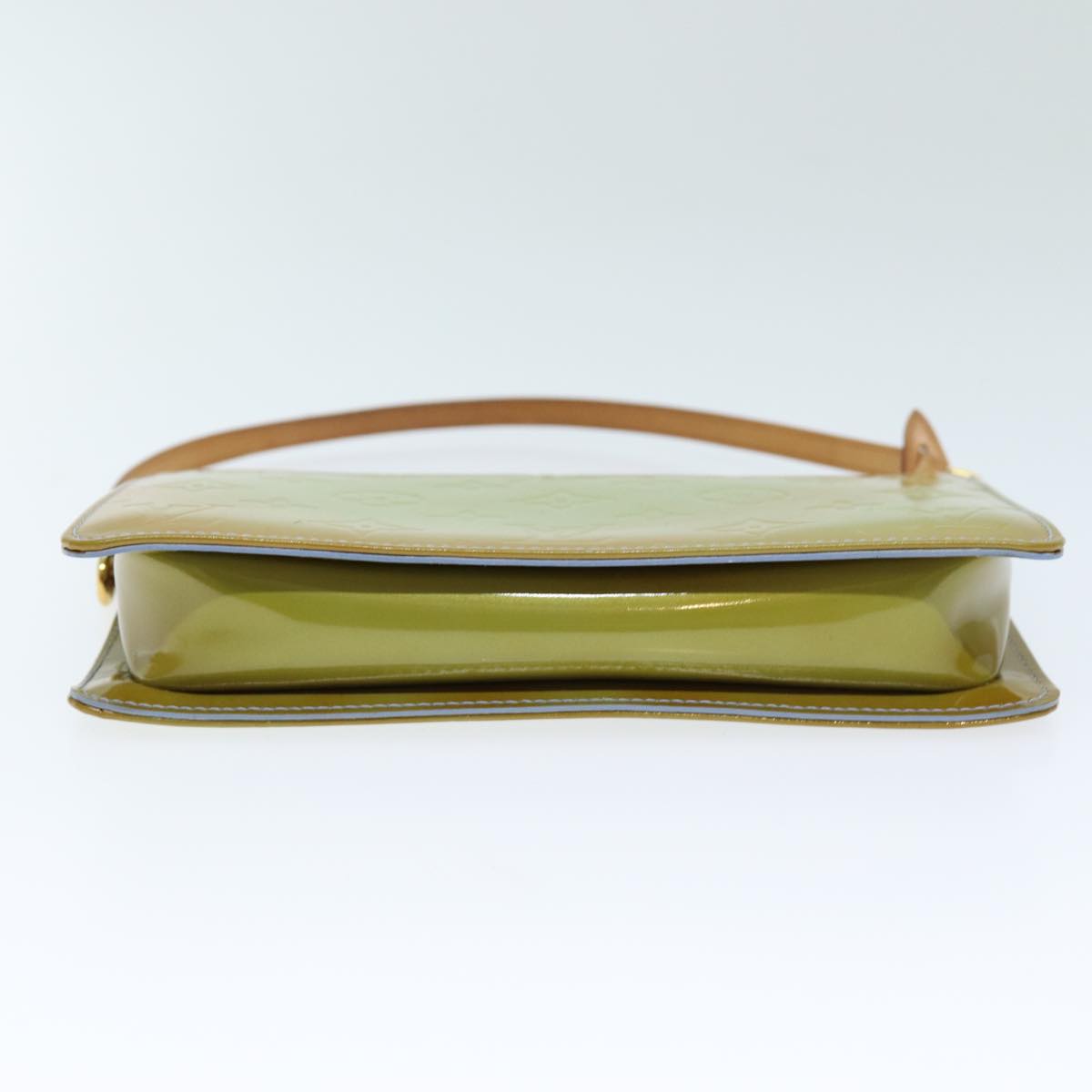 Louis Vuitton Pochette Accessoire Green Leather Clutch Bag