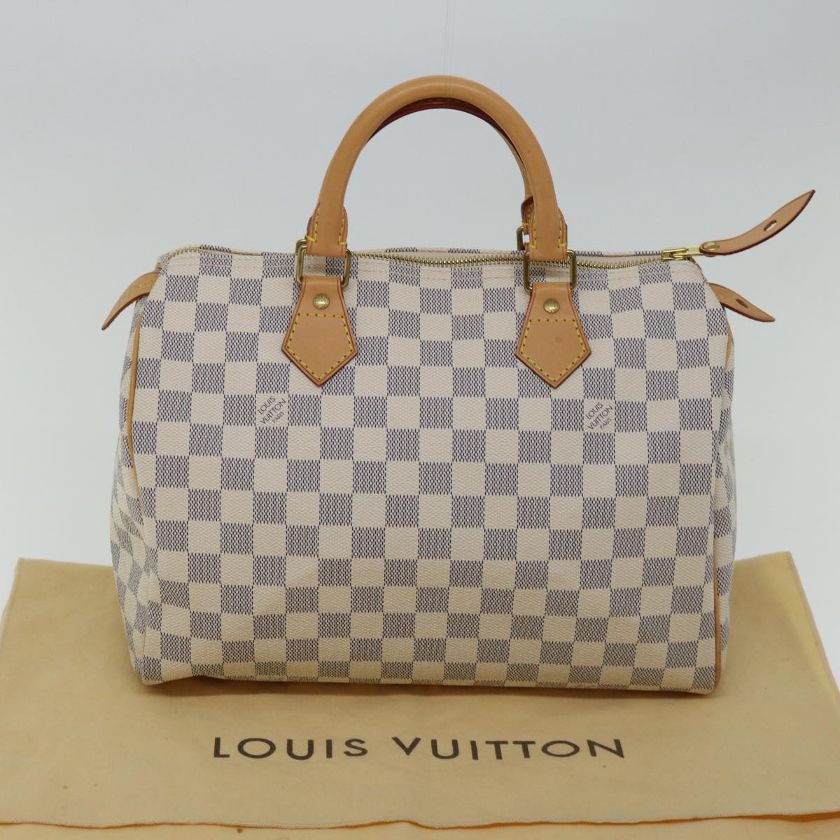 Louis Vuitton Speedy 30 White Canvas Hand Bag