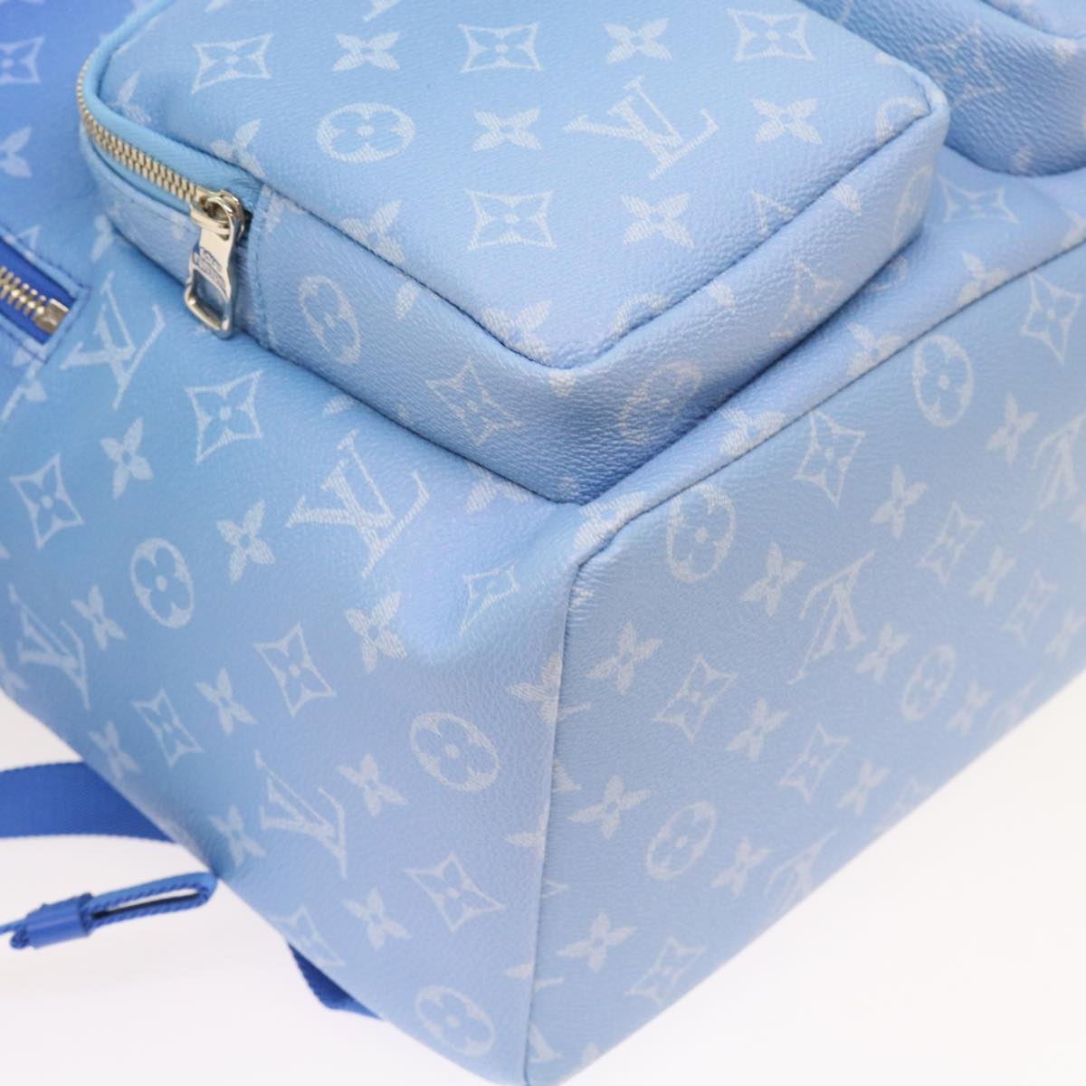 Louis Vuitton Blue Canvas Backpack Bag