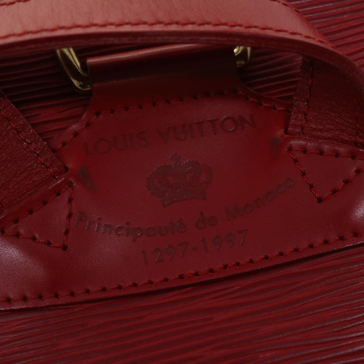 Louis Vuitton Montsouris Red Leather Backpack Bag