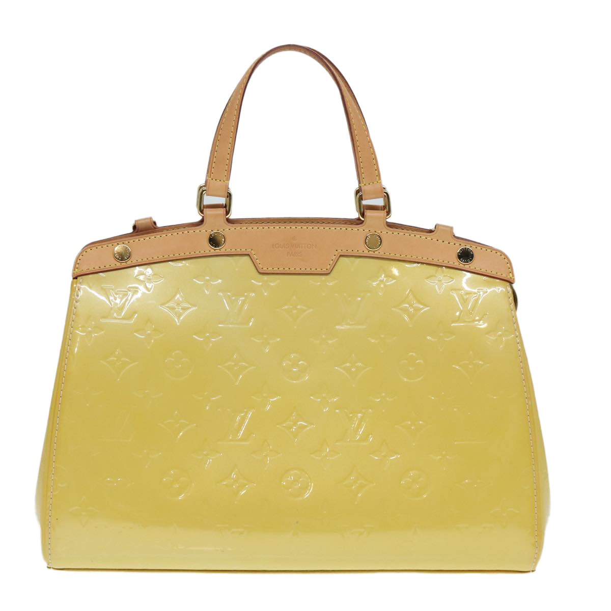 Louis Vuitton Brea Yellow Patent Leather Hand Bag