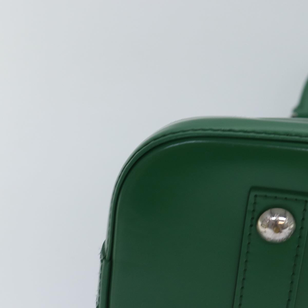 Louis Vuitton Alma Green Calfskin Hand Bag