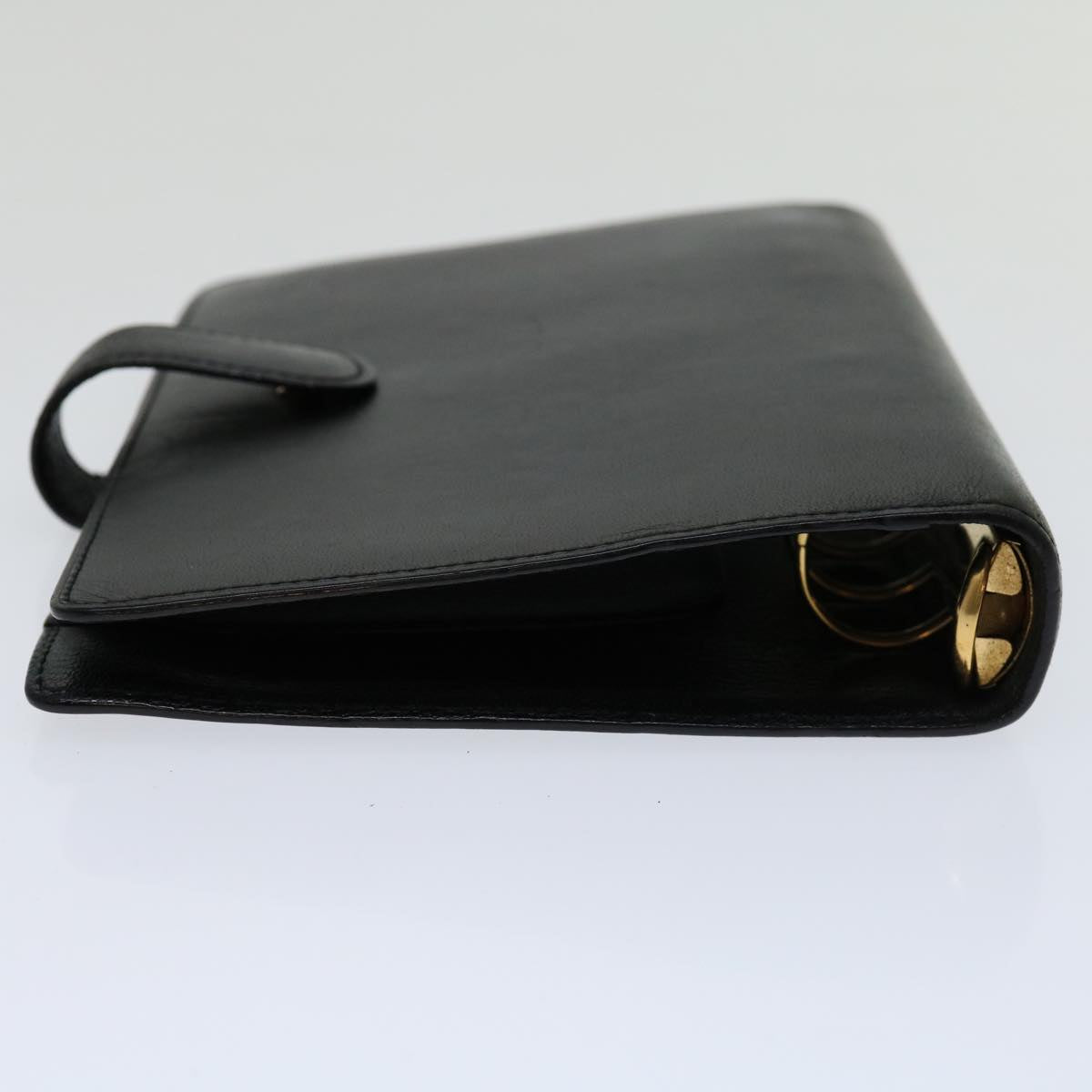 Louis Vuitton Agenda MM Black Leather Wallet Accessories