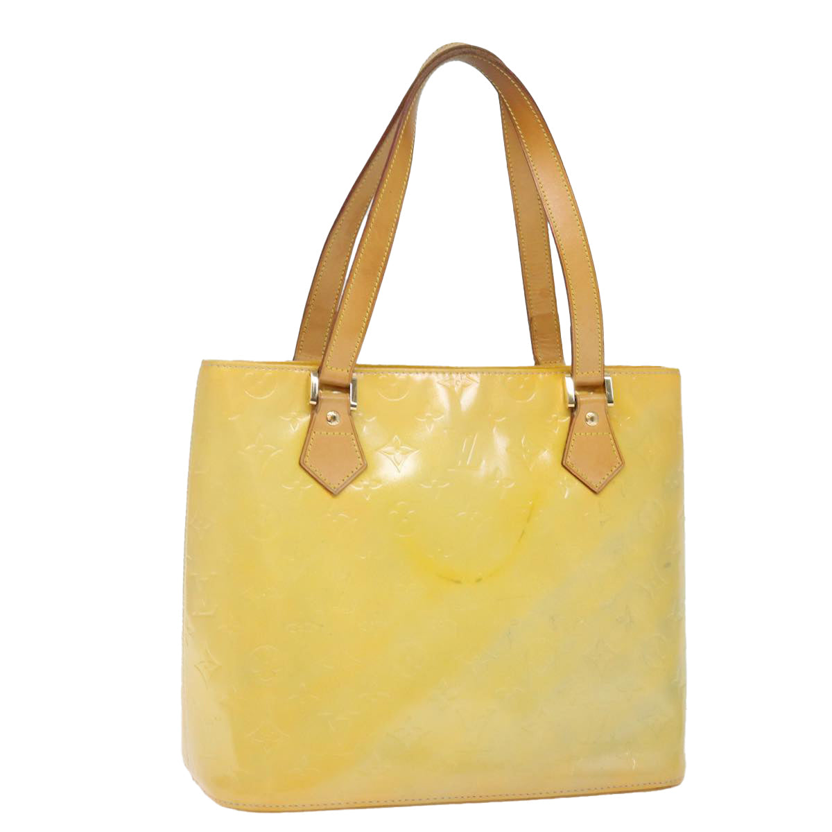 Louis Vuitton Houston Yellow Patent Leather Hand Bag