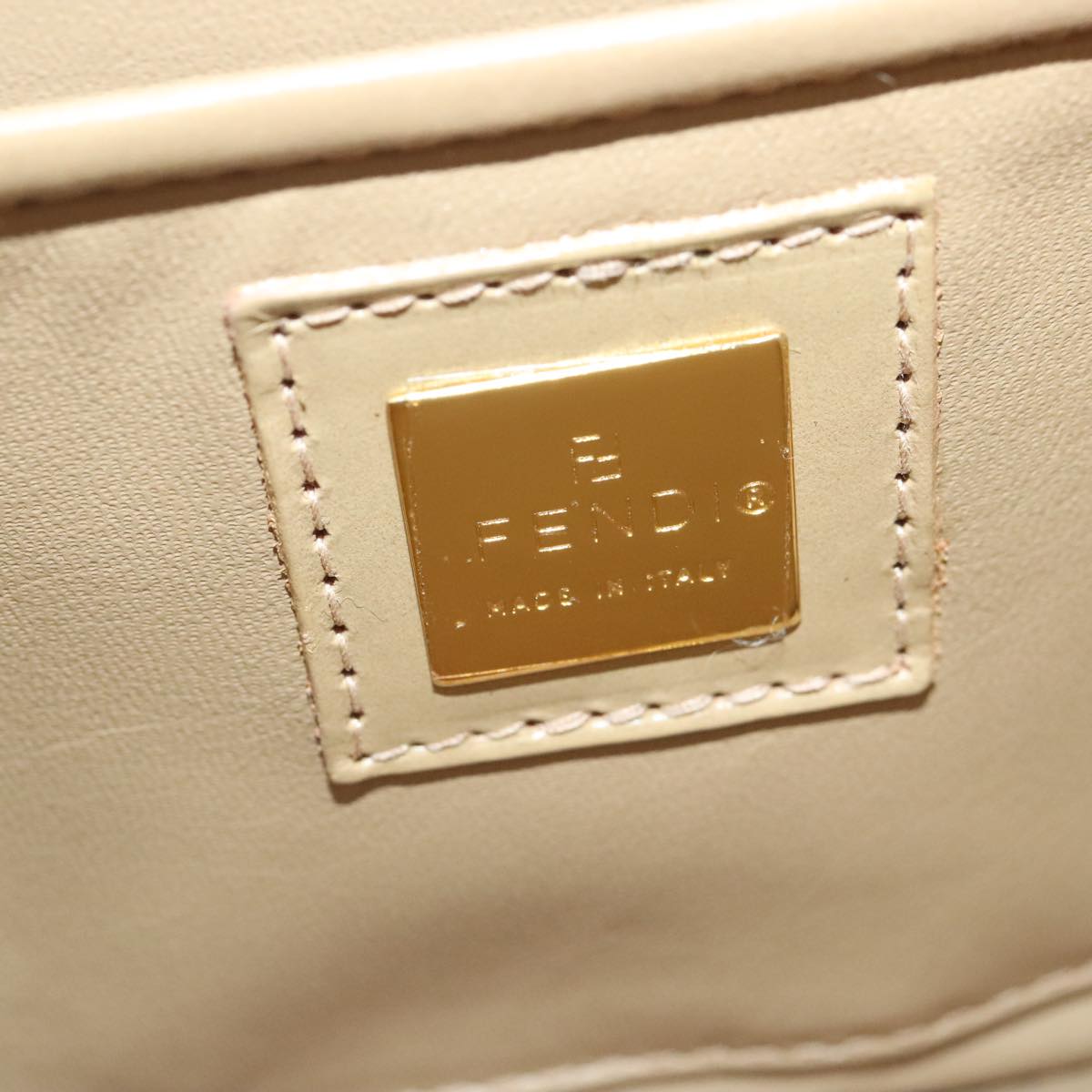 Fendi Beige Canvas Hand Bag