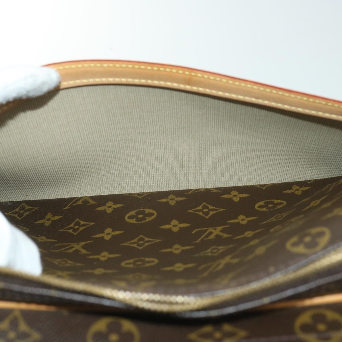 Louis Vuitton Reporter Brown Canvas Shoulder Bag