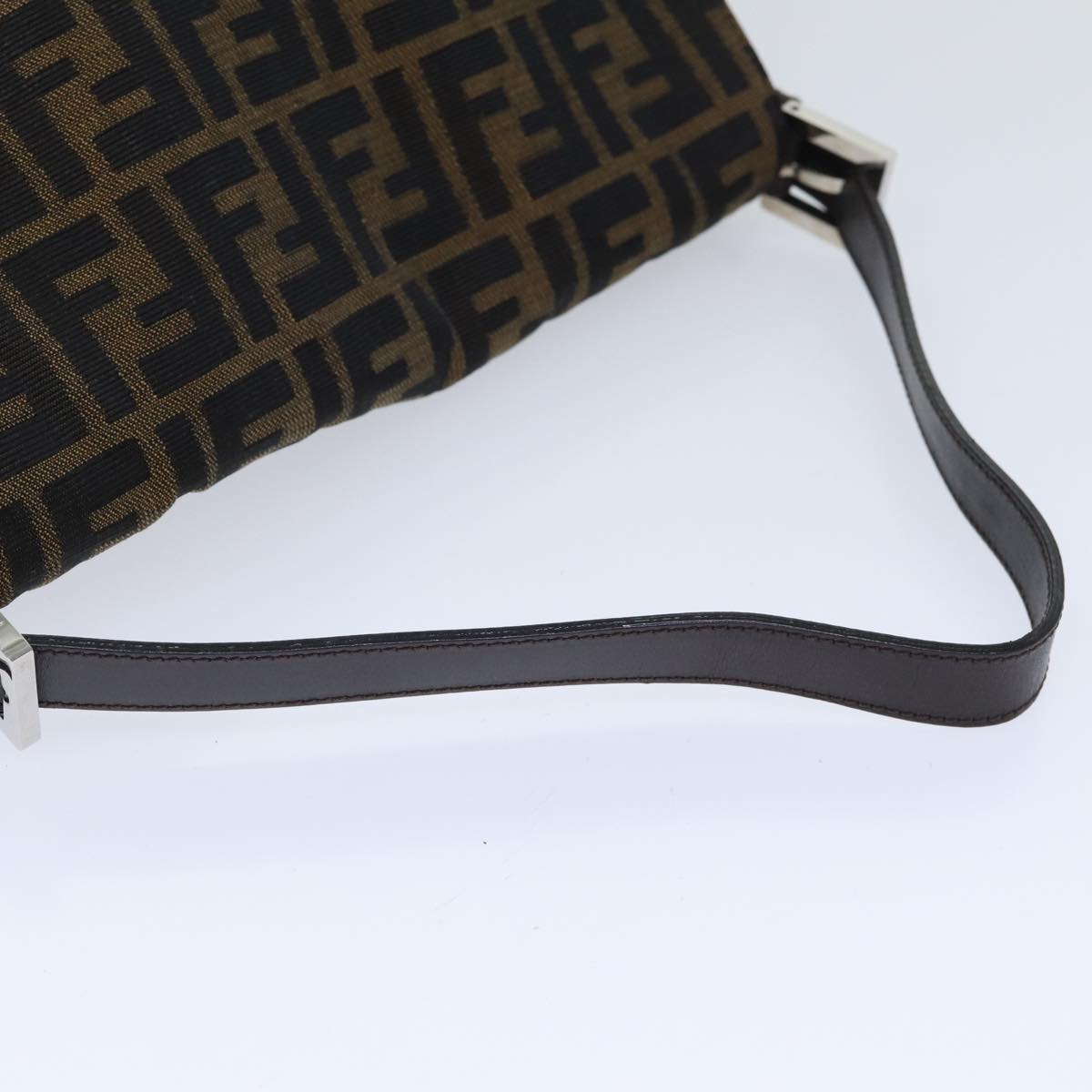 Fendi Mamma Baguette Brown Canvas Shoulder Bag