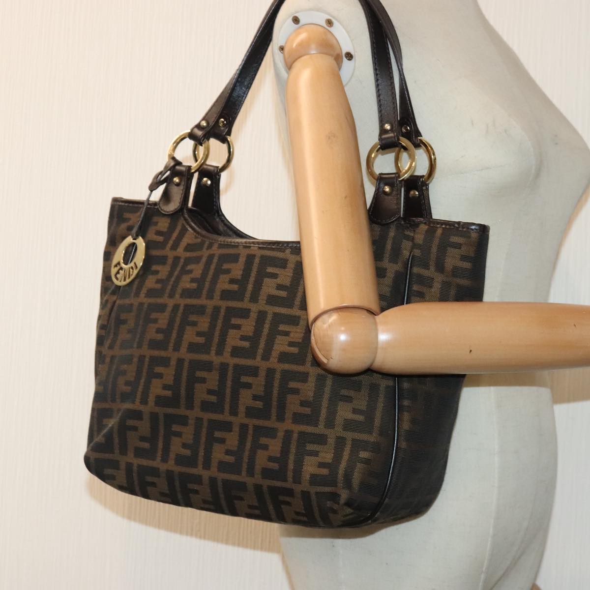 Fendi Brown Canvas Tote Bag