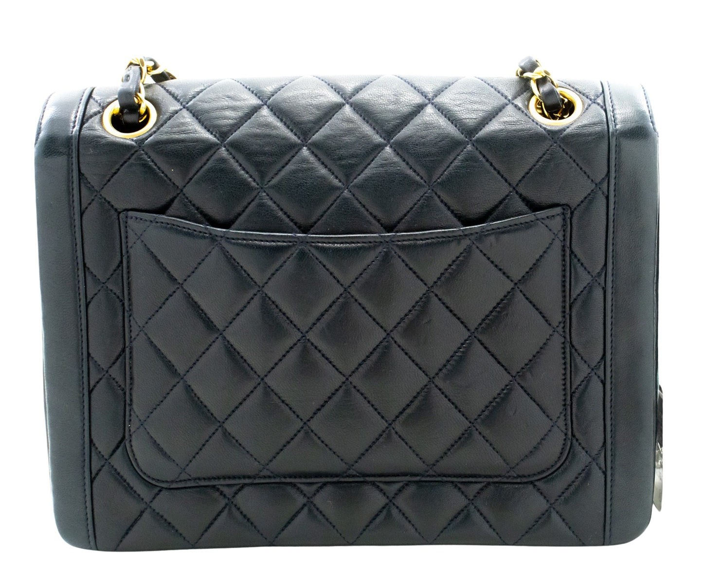 Chanel Matelassé Navy Leather Shoulder Bag