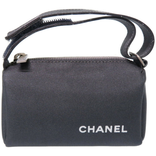 Chanel Grey Synthetic Clutch Bag