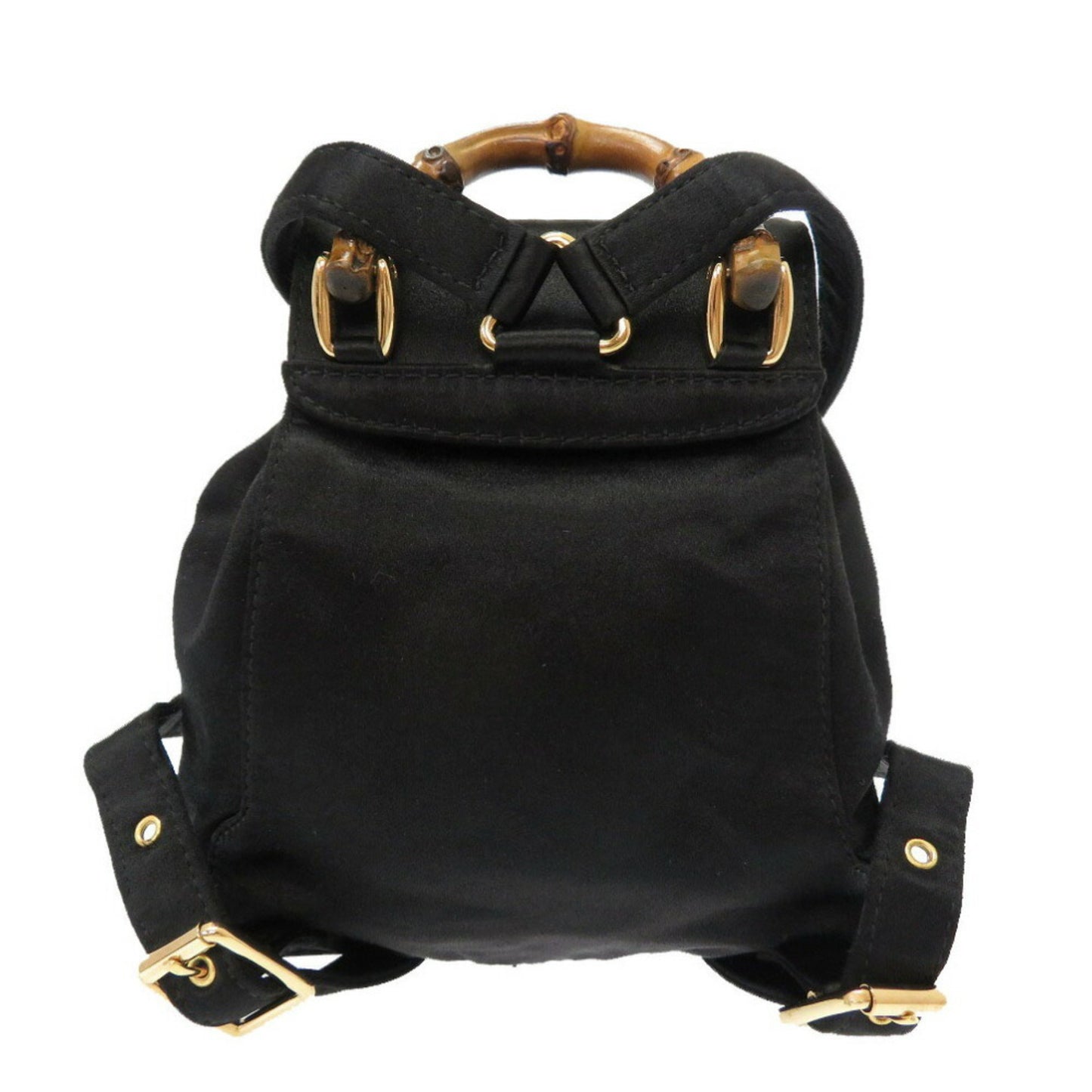 Gucci Bamboo Black Synthetic Backpack Bag