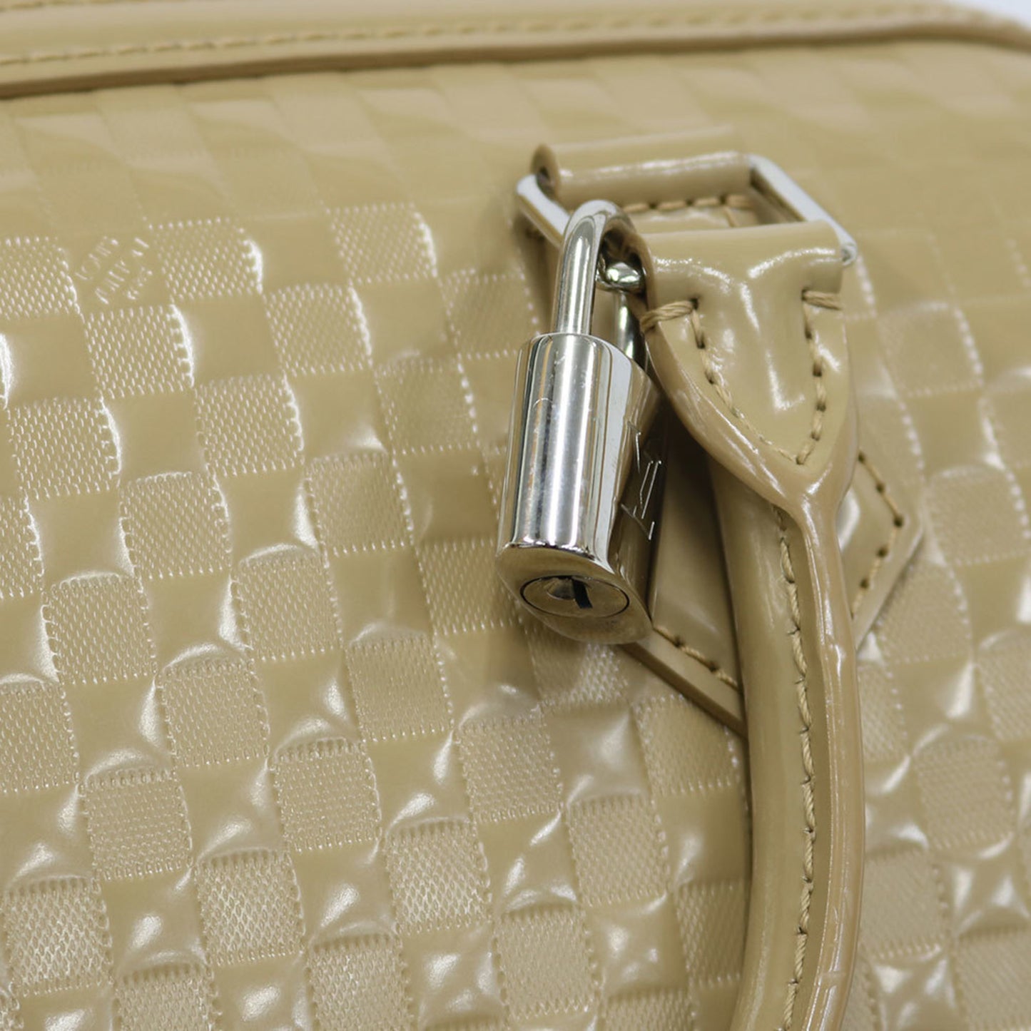 Louis Vuitton Speedy Beige Leather Hand Bag