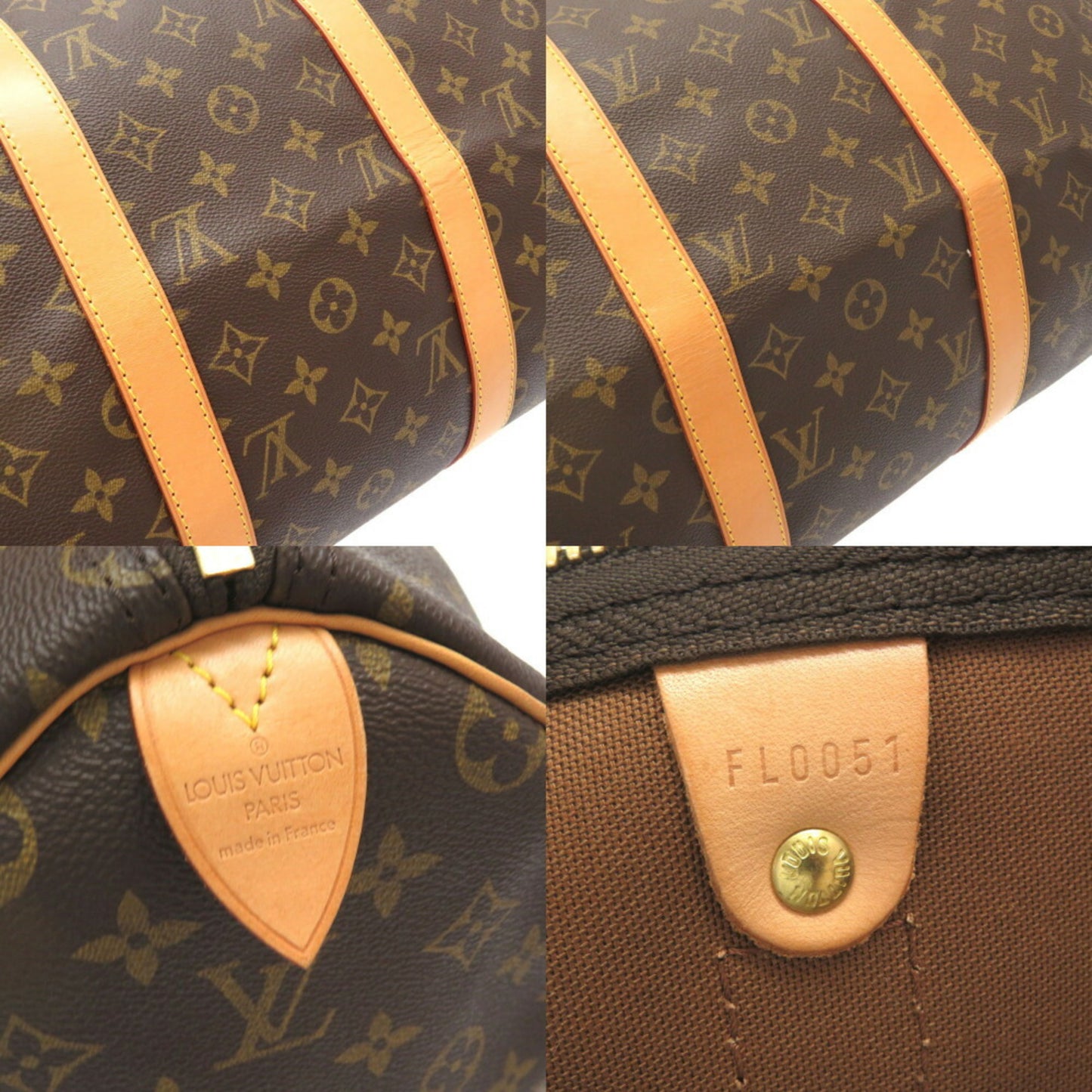 Louis Vuitton Keepall 50 Brown Canvas Travel Bag