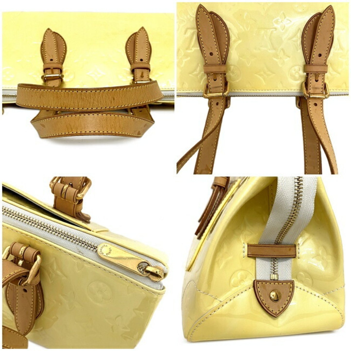 Louis Vuitton Rosewood Yellow Patent Leather Shopper Bag