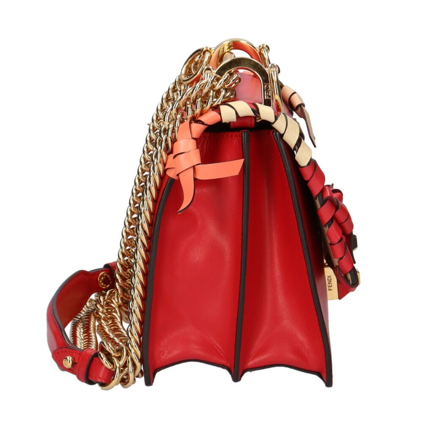 Fendi Red Pony-style Calfskin Shoulder Bag