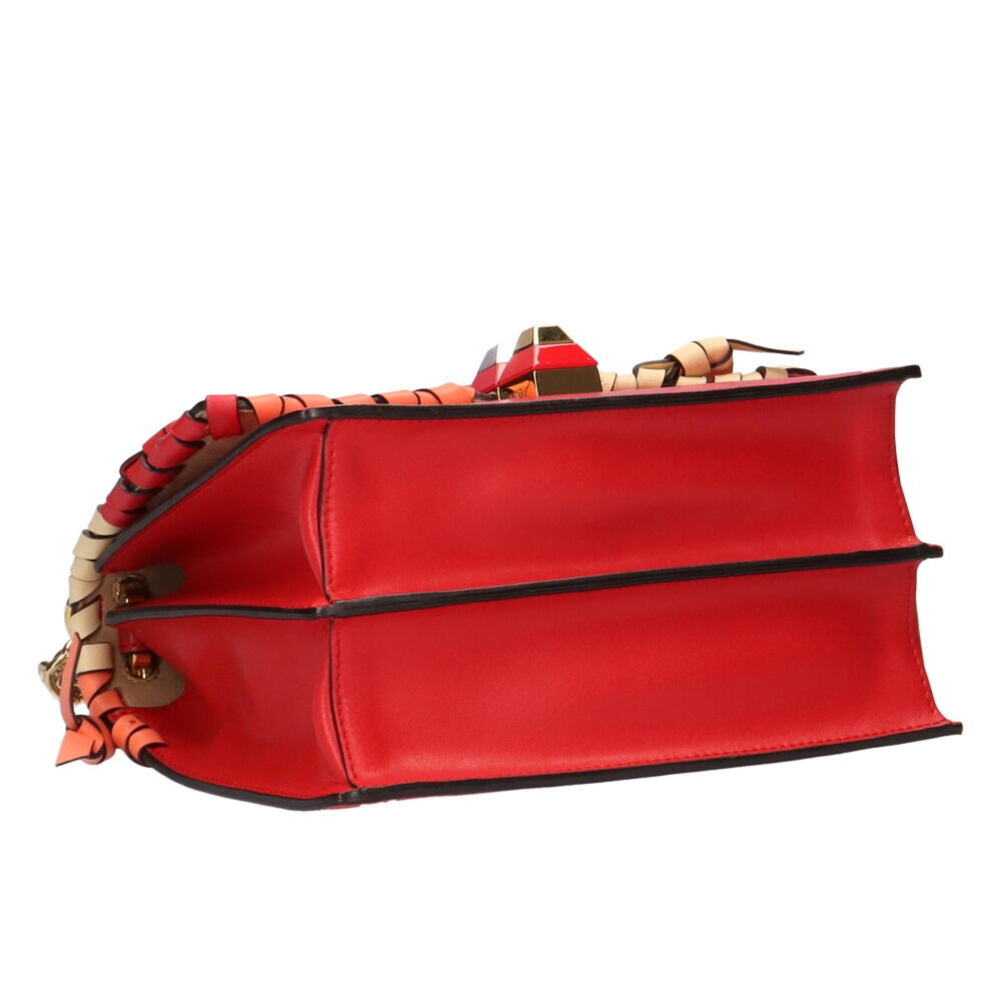 Fendi Red Pony-style Calfskin Shoulder Bag