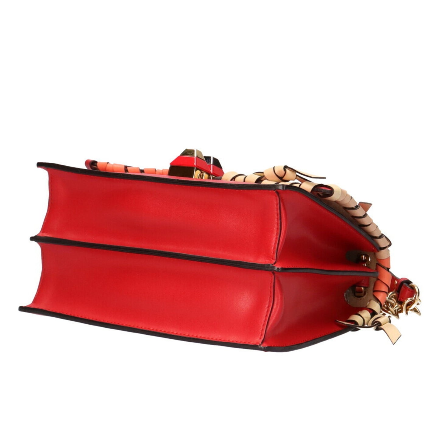 Fendi Red Pony-style Calfskin Shoulder Bag