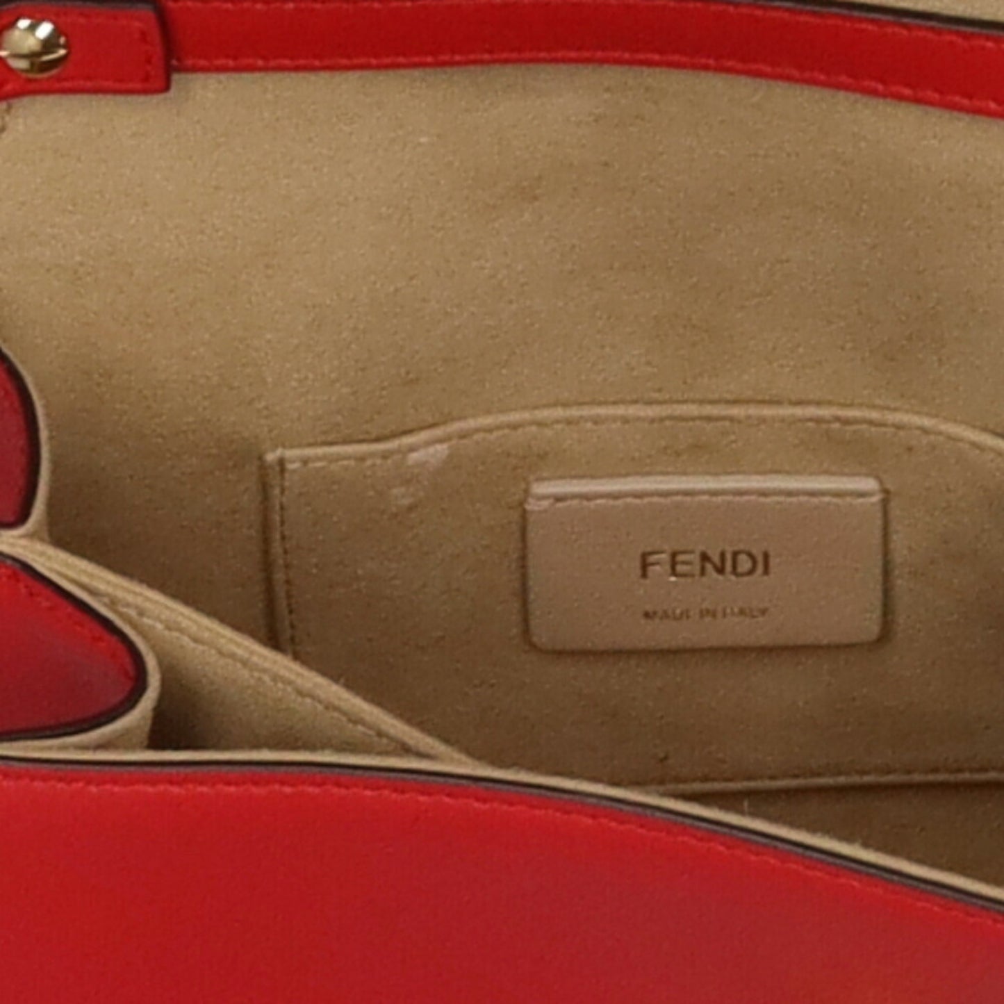 Fendi Red Pony-style Calfskin Shoulder Bag