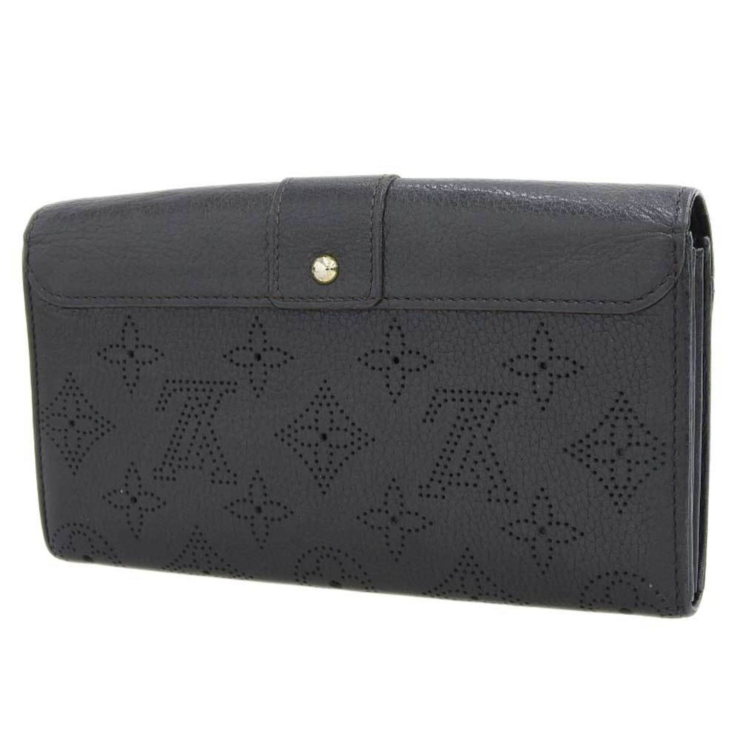 Louis Vuitton Mahina Black Leather Wallet Accessories