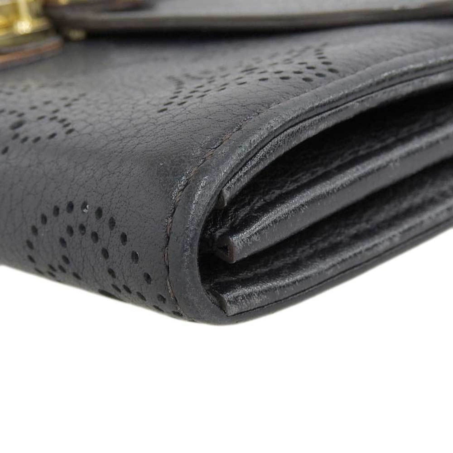 Louis Vuitton Mahina Black Leather Wallet Accessories