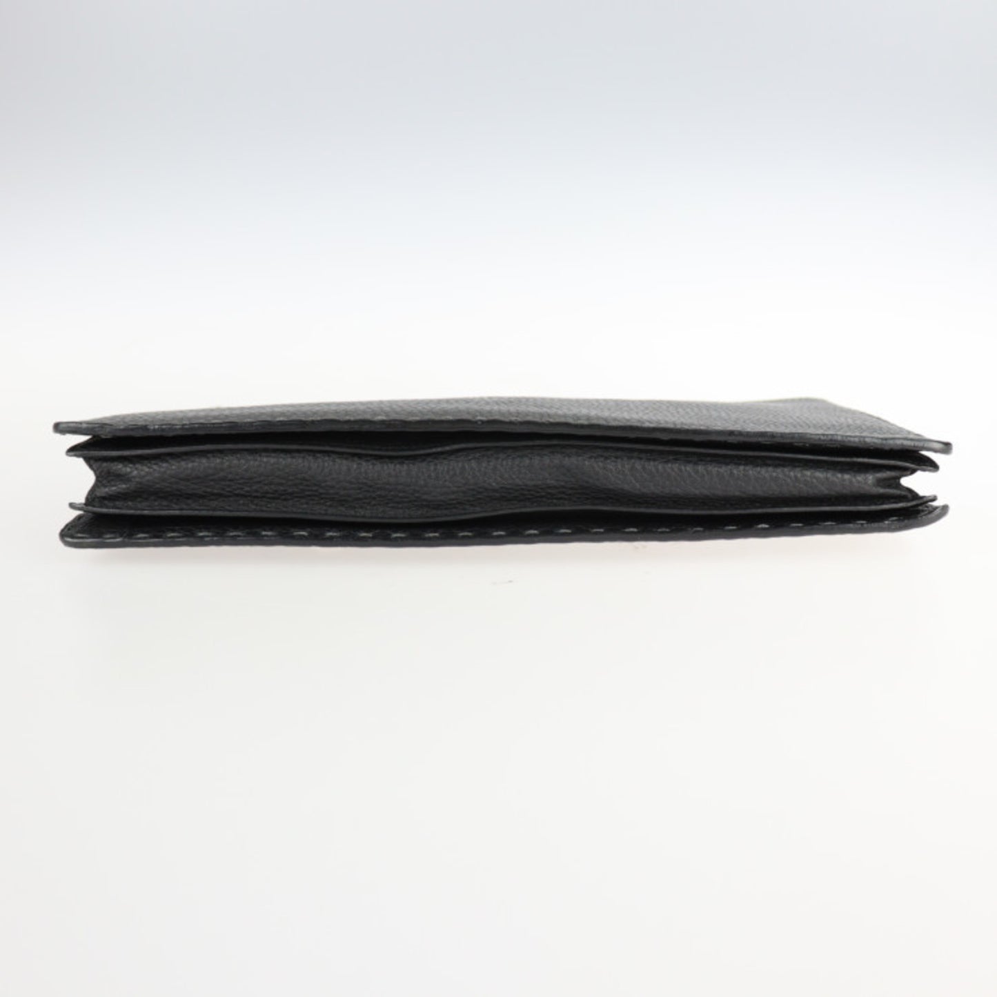 Fendi Grey Pony-style Calfskin Clutch Bag