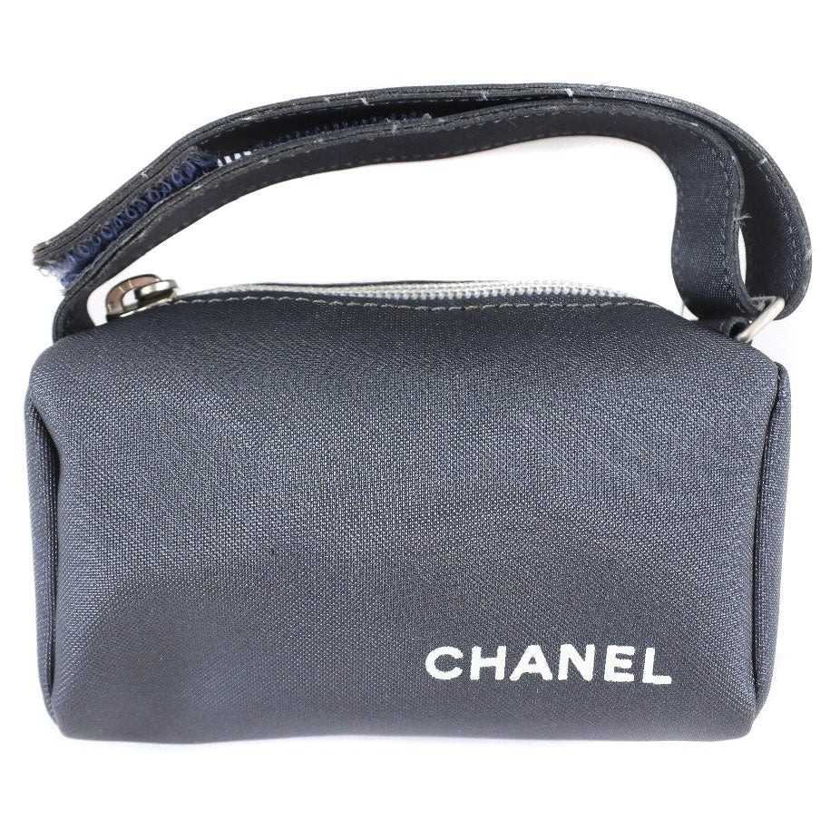 Chanel Grey Synthetic Clutch Bag