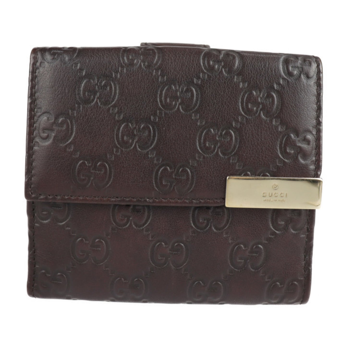 Gucci Guccissima Brown Leather Wallet Accessories