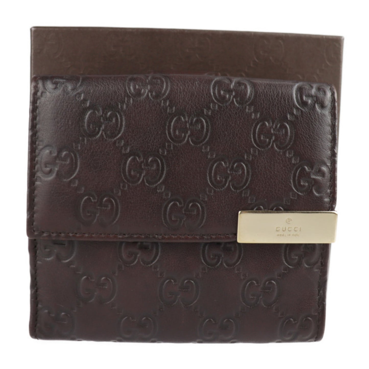 Gucci Guccissima Brown Leather Wallet Accessories