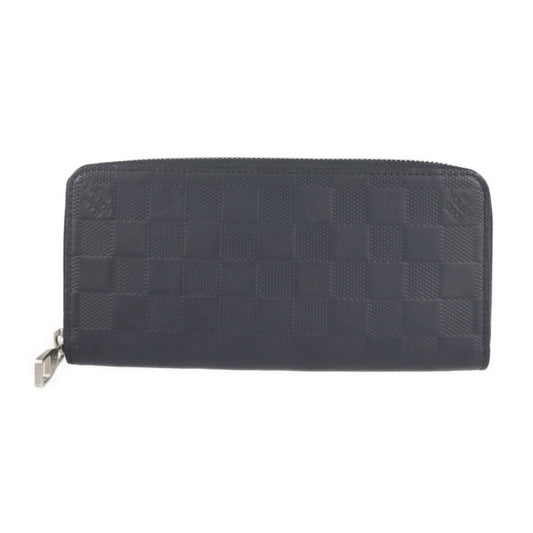 Louis Vuitton Zippy Wallet Vertical Navy Leather Wallet Accessories