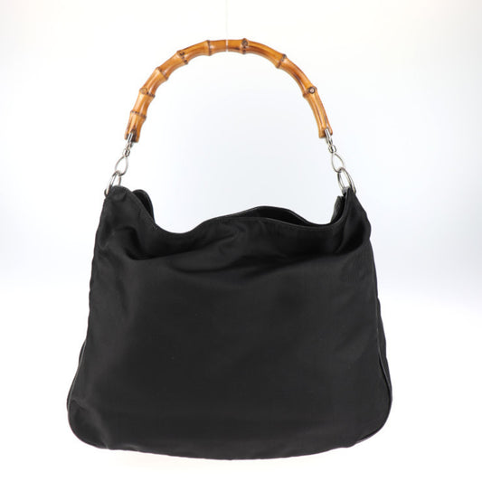 Gucci Bamboo Black Synthetic Shoulder Bag