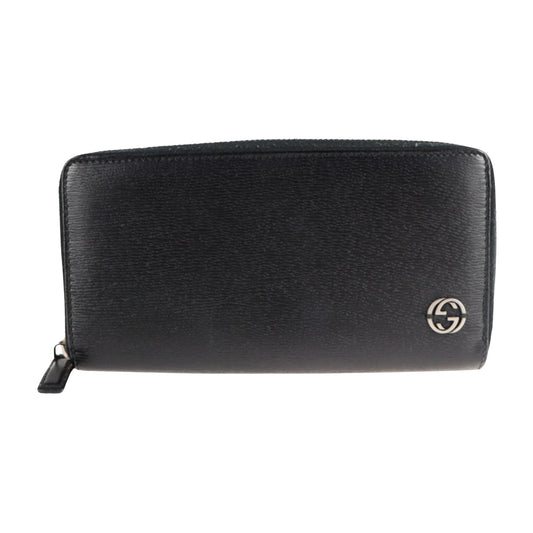 Gucci Interlocking G Black Leather Wallet Accessories