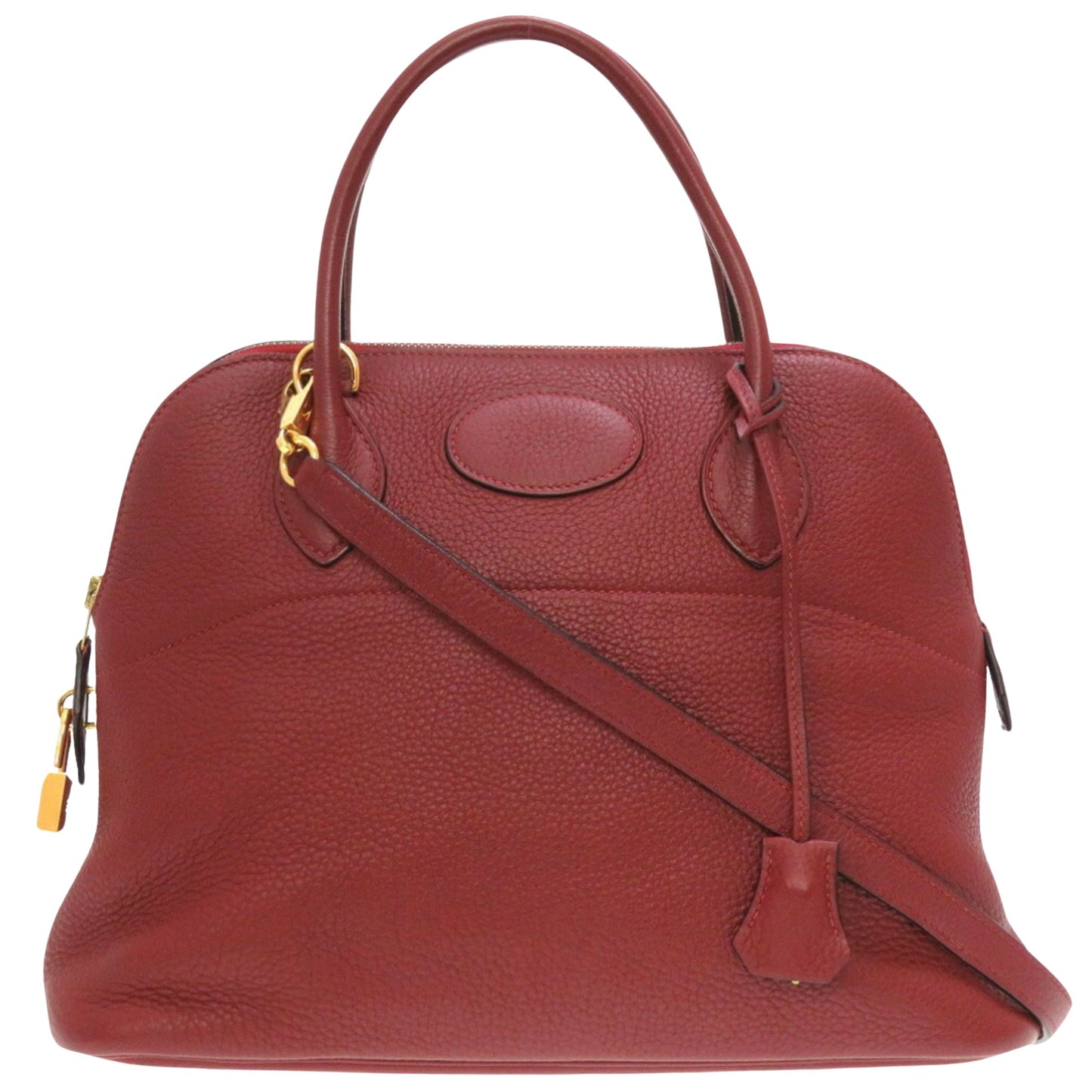 Hermès Bolide Red Leather Hand Bag