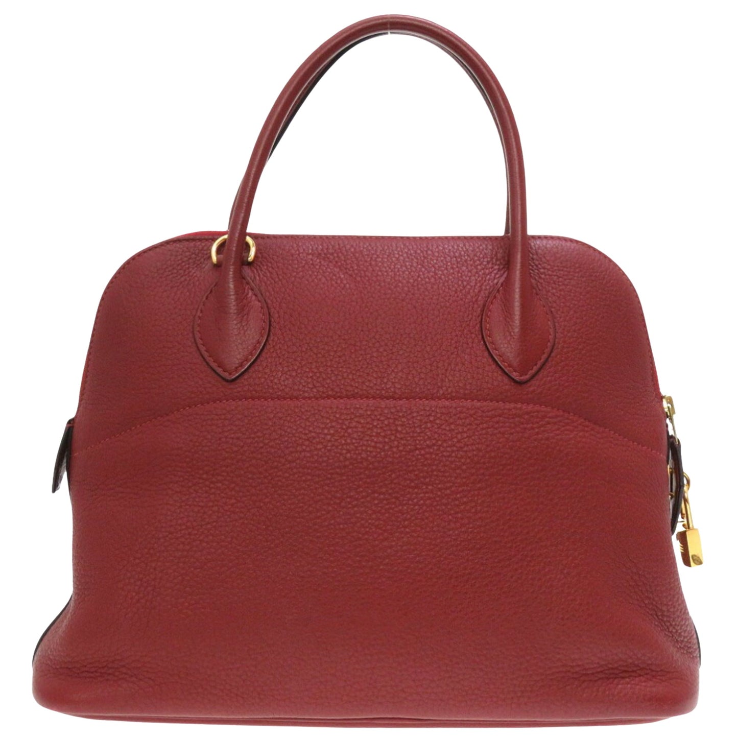 Hermès Bolide Red Leather Hand Bag